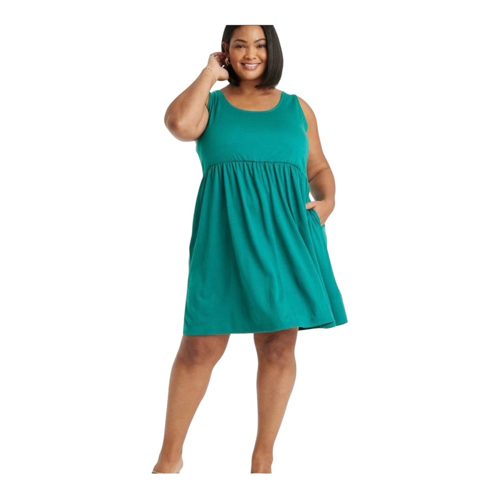Ava & Viv Teal Knit Tank Top